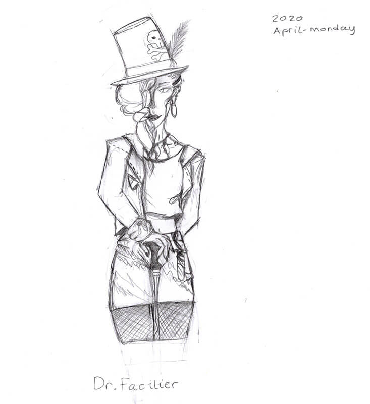 Dr. Facilier pencil drawing